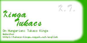 kinga tukacs business card